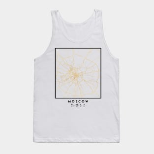 MOSCOW RUSSIA CITY STREET MAP ART Tank Top